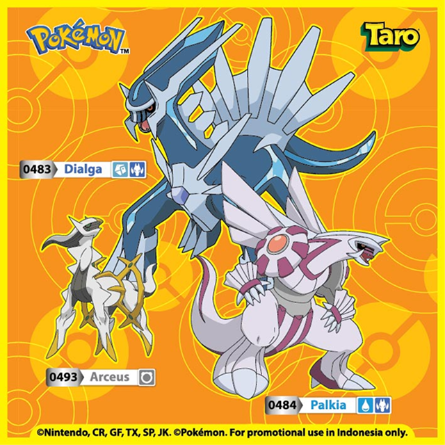 Archeus, Dialga, Palkia